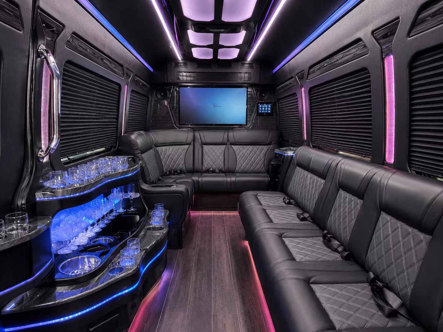 bridal party sprinter vans and wedding morning transportation
