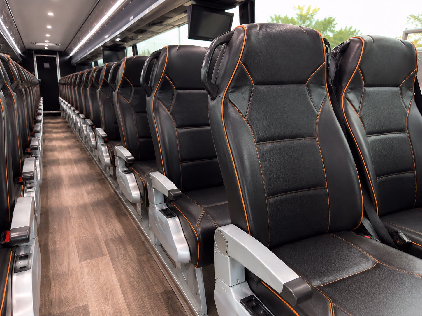 danbury charter bus interior
